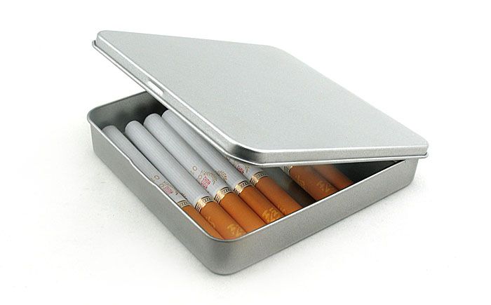 metal tobacco tin box 